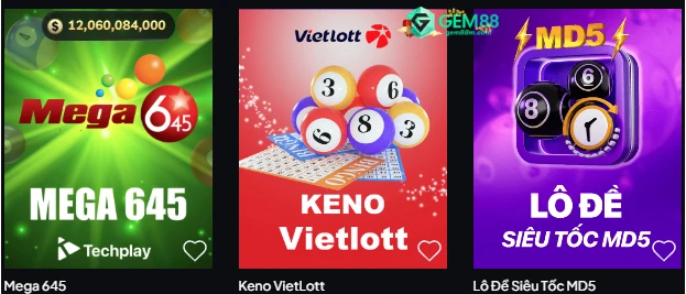Lô Đề keno 4d 5d xổ số tại Gem88